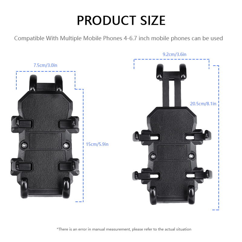 Shock Absorption Motorcycle Phone Mount Holder with Shockproof Clip for Secure Riding