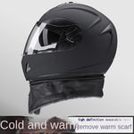 Motorcycle Helmet For Men And Women Four Seasons Universal Full Helmet Winter Warm Full Coverage Safety Cap Christmas