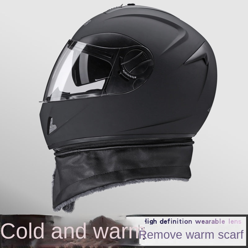 Motorcycle Helmet For Men And Women Four Seasons Universal Full Helmet Winter Warm Full Coverage Safety Cap Christmas