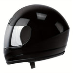 TCMT Gloss Black Full-Face DOT Certified Motorcycle Helmet - Adult Size S/M/L/XL Mirror Shield Superior Protection and