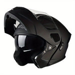 Sleek Men’S Modular Flip-Up Motorcycle Helmet with ABS Construction - No Accessories Included