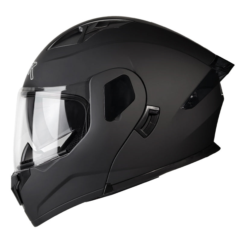 Sleek Men’S Modular Flip-Up Motorcycle Helmet with ABS Construction - No Accessories Included
