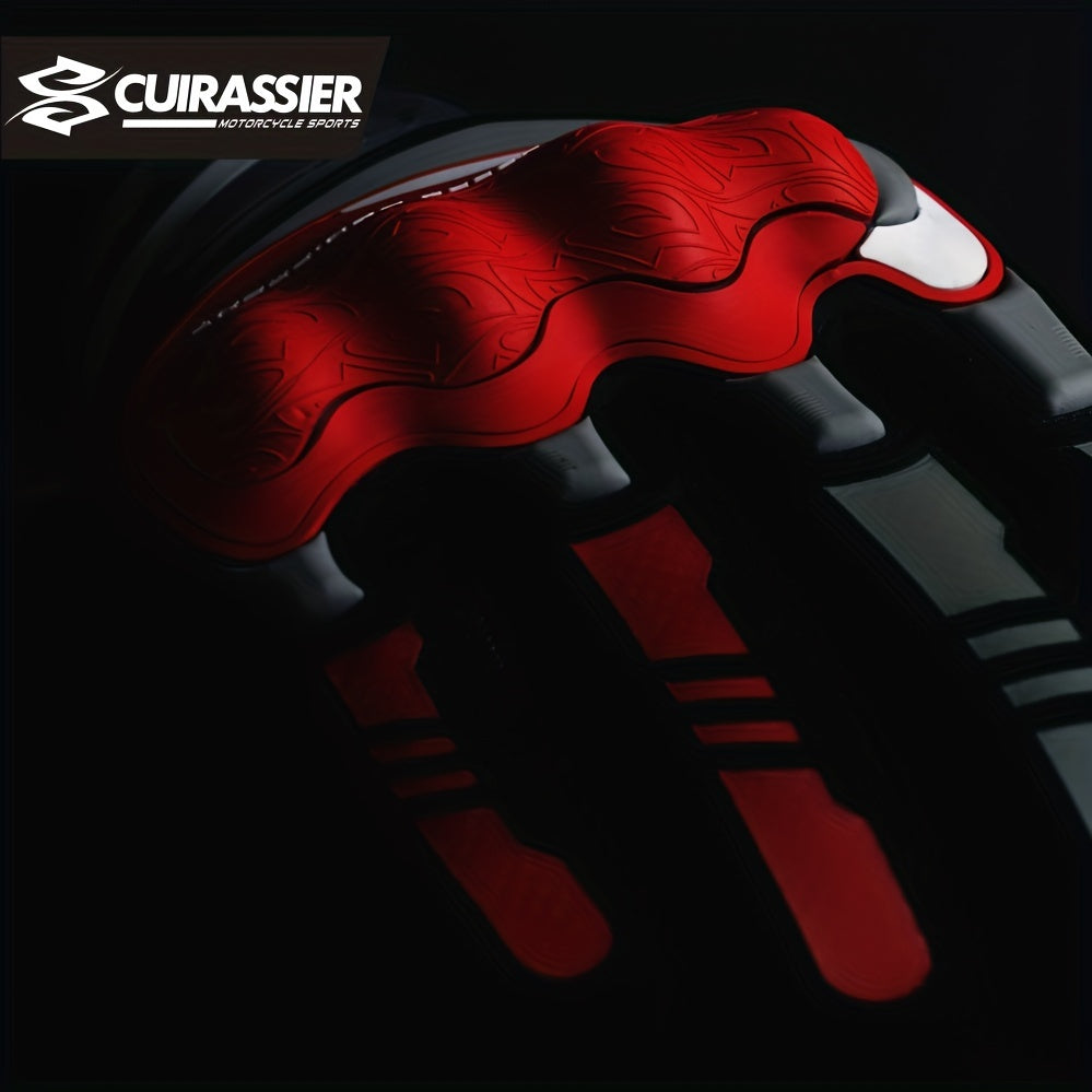 Full Finger Breathable Cuirassier Motorcycle Gloves with Night Reflective Touch Screen for Outdoor Riding Motorbike