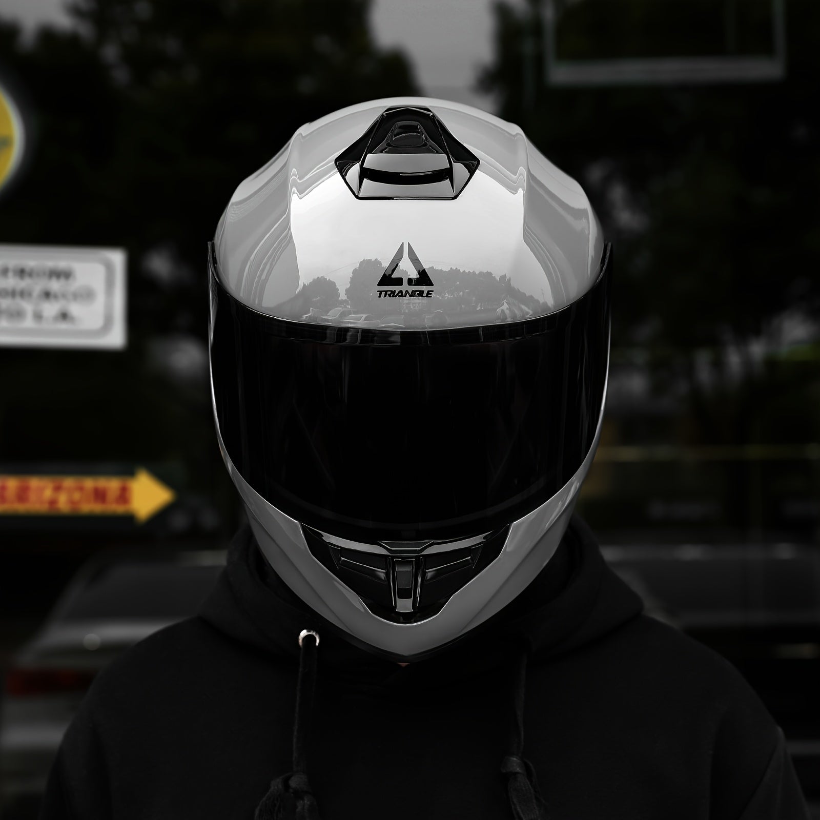 TRIANGLE Full Face Motorcycle Helmet for Men And Women - Dual Visors Safe & Reliable High - Quality Materials Multiple