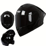 Crown Racing Motorcycle Dual Visor Flip Up Modular Open Face Helmet DOT Authentication Motorcycle Helmet With Tail Wing