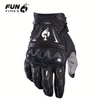 five colors Men’s Windproof and Anti-slip Motorcycle Gloves Four and Five Colors Outdoor Riding Gloves M / Black And