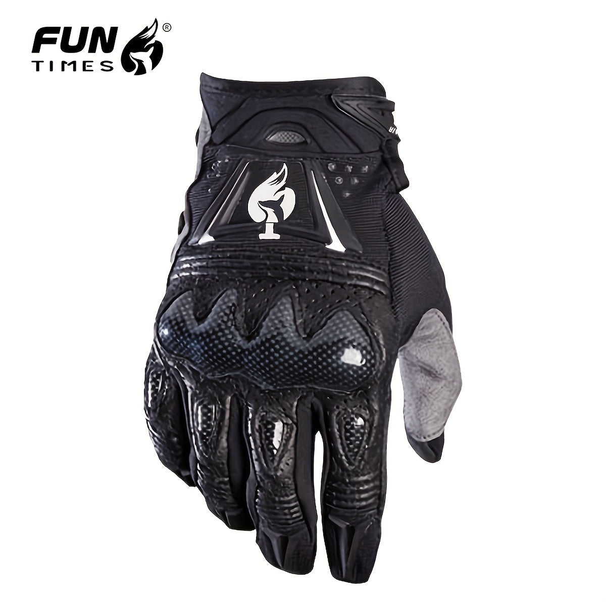 five colors Men’s Windproof and Anti-slip Motorcycle Gloves Four and Five Colors Outdoor Riding Gloves M / Black And