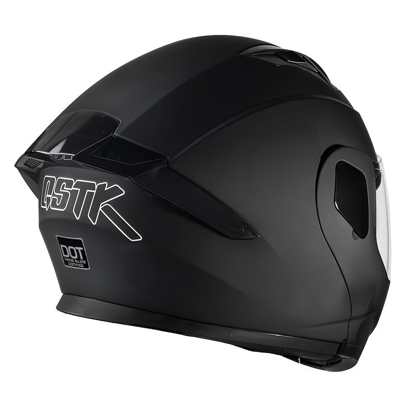 Sleek Men’S Modular Flip-Up Motorcycle Helmet with ABS Construction - No Accessories Included