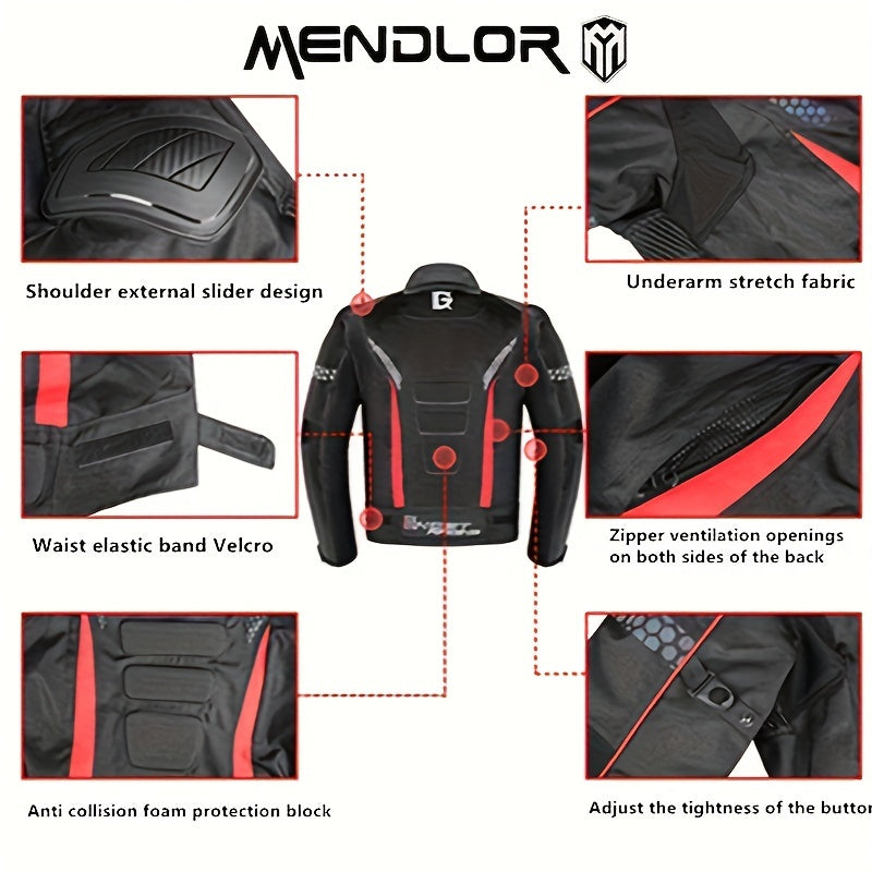 Motorcycle Jacket Motorcycle Waterproof Jacket Windproof Full Body Protective Equipment CE Armor Summer And Winter Men's Clothing