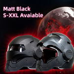 1 Matt Black S-XL Motorcycle Helmet - Durable ABS All-Season Protection with Reflective Visor & Ventilation Available