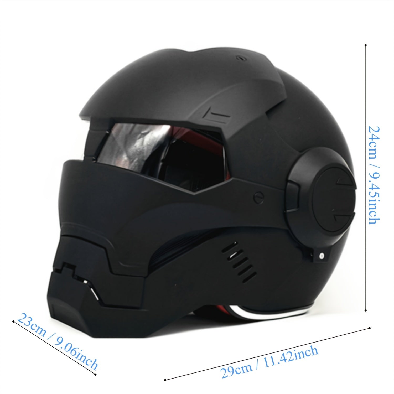 [Anti-Fog] Motorcycle Helmet | 1pc | ABS | Anti-Fog Lenses, Full Face Modular Design, Adjustable Straps | Motorcycle | Modern, Contemporary