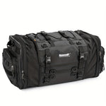 Expandable Motorcycle Travel Luggage Bag - 10.57-15.85gal Black PVC Saddle Bag with Adjustable Straps Multiple