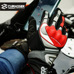 Full Finger Breathable Cuirassier Motorcycle Gloves with Night Reflective Touch Screen for Outdoor Riding Motorbike