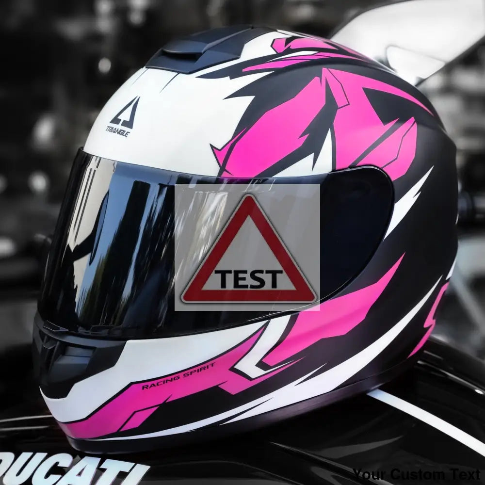 TRIANGLE Full Face Motorcycle Helmet with Tinted Visor for Men DOT Approved - Motorski