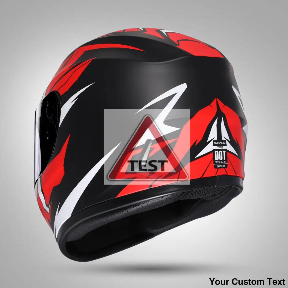 TRIANGLE Full Face Motorcycle Helmet with Tinted Visor for Men DOT Approved - Motorski