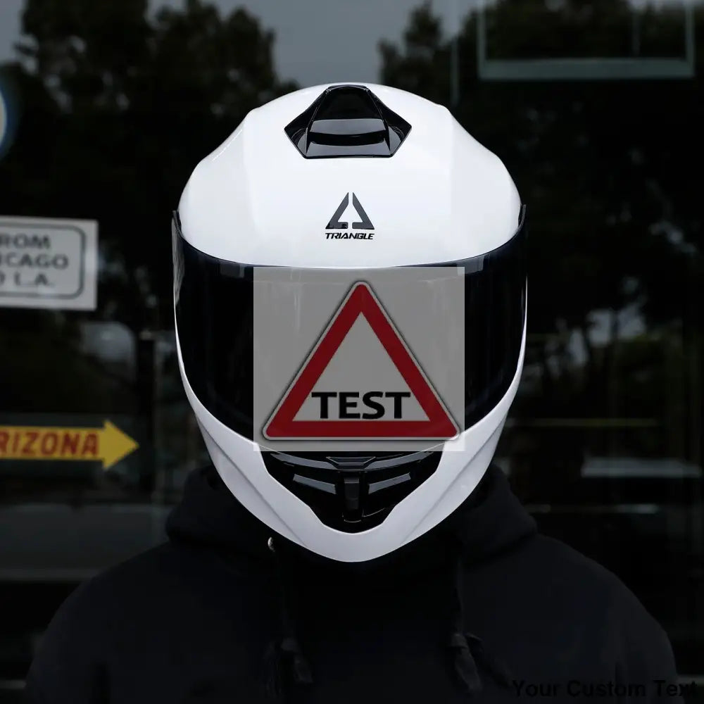 TRIANGLE Full Face Motorcycle Helmet with Tinted Visor for Men DOT Approved - Motorski