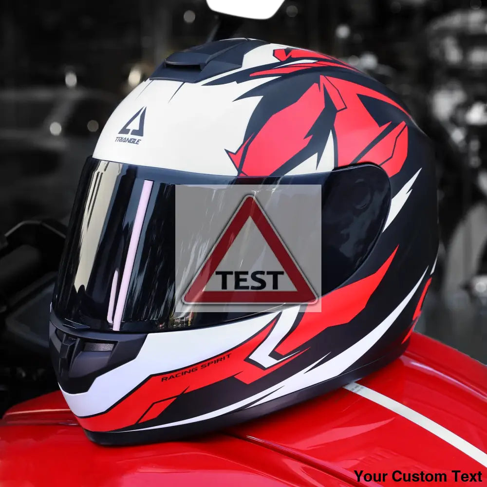TRIANGLE Full Face Motorcycle Helmet with Tinted Visor for Men DOT Approved - Motorski