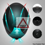 TRIANGLE Full Face Motorcycle Helmet with Tinted Visor for Men DOT Approved - Motorski