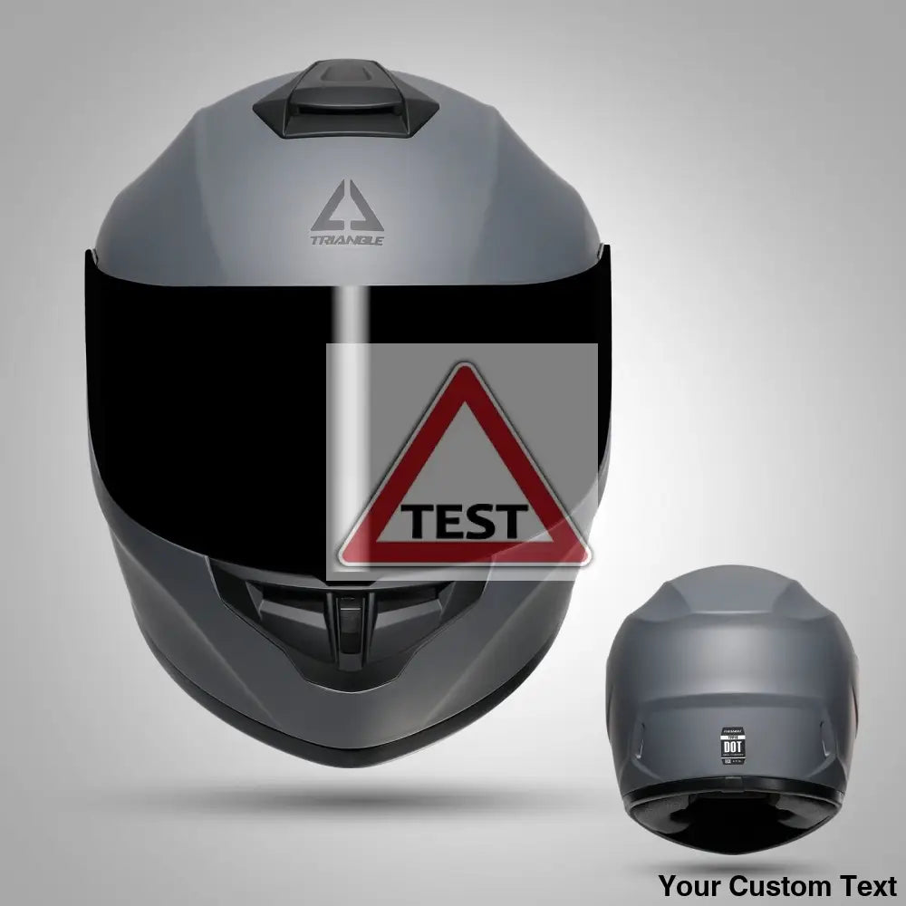TRIANGLE Full Face Motorcycle Helmet with Tinted Visor for Men DOT Approved - Motorski
