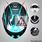 TRIANGLE Full Face Motorcycle Helmet with Tinted Visor for Men DOT Approved - Motorski