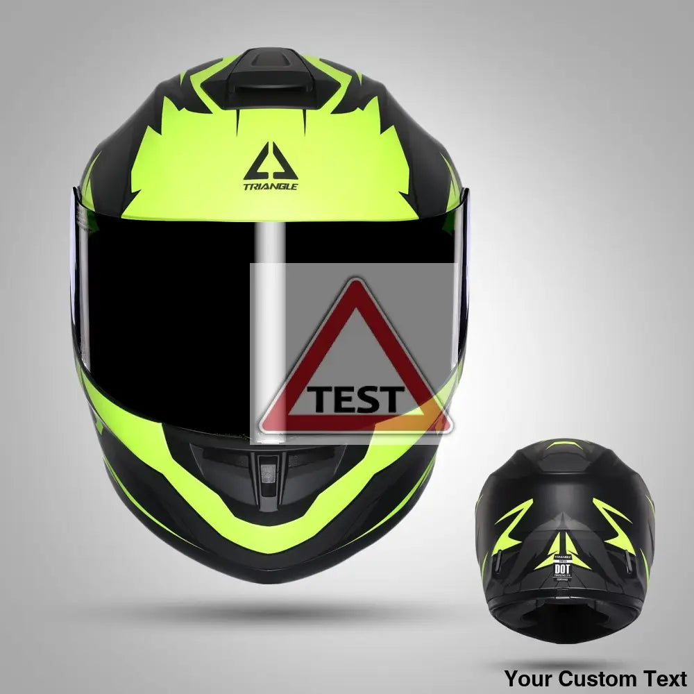 TRIANGLE Full Face Motorcycle Helmet with Tinted Visor for Men DOT Approved - Motorski