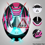TRIANGLE Full Face Motorcycle Helmet with Tinted Visor for Men DOT Approved - Motorski