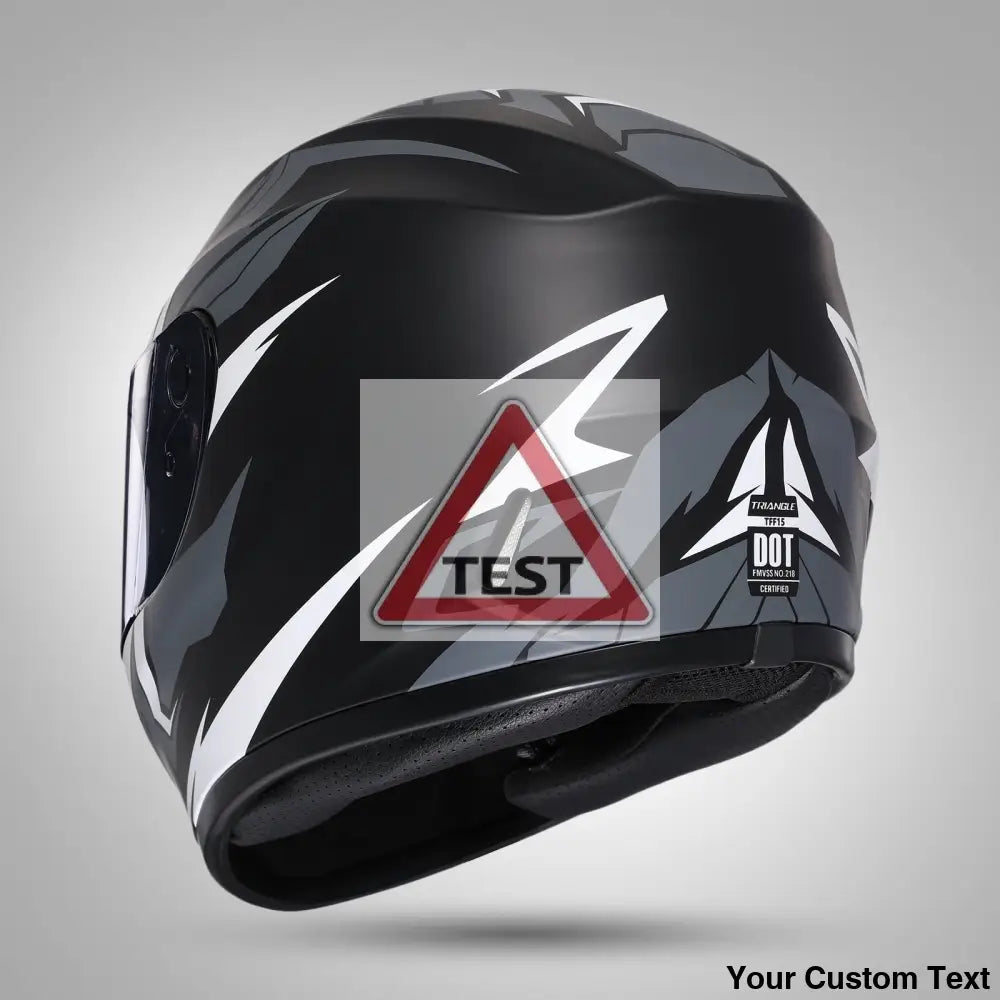 TRIANGLE Full Face Motorcycle Helmet with Tinted Visor for Men DOT Approved - Motorski