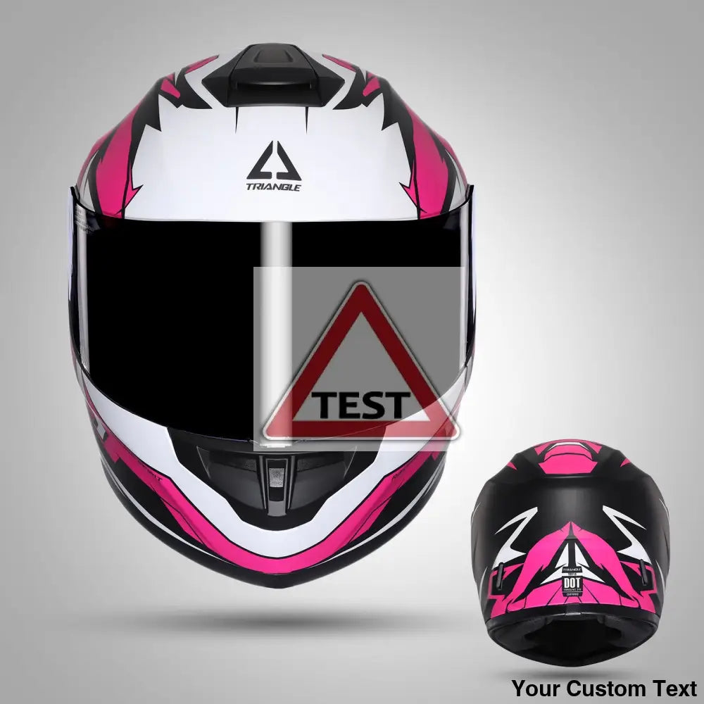 TRIANGLE Full Face Motorcycle Helmet with Tinted Visor for Men DOT Approved - Motorski