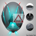 TRIANGLE Full Face Motorcycle Helmet with Tinted Visor for Men DOT Approved - Motorski