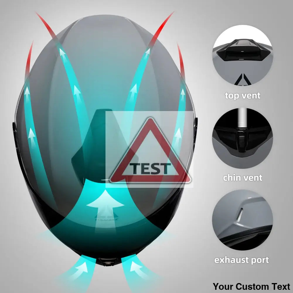 TRIANGLE Full Face Motorcycle Helmet with Tinted Visor for Men DOT Approved - Motorski