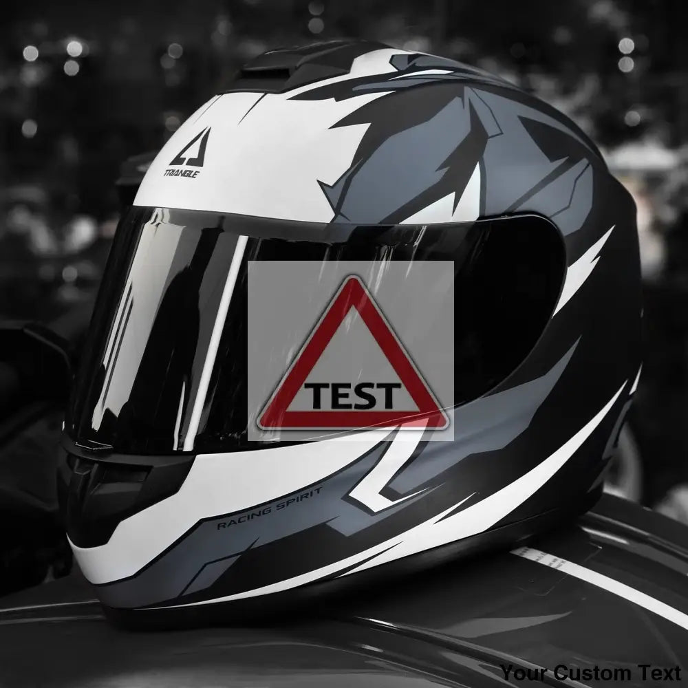 TRIANGLE Full Face Motorcycle Helmet with Tinted Visor for Men DOT Approved - Motorski