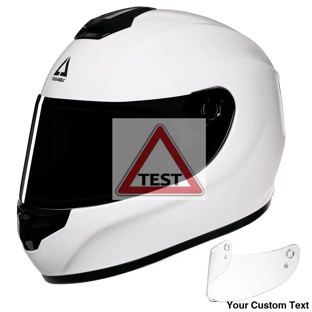TRIANGLE Full Face Motorcycle Helmet with Tinted Visor for Men DOT Approved - Motorski