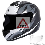 TRIANGLE Full Face Motorcycle Helmet with Tinted Visor for Men DOT Approved - Motorski