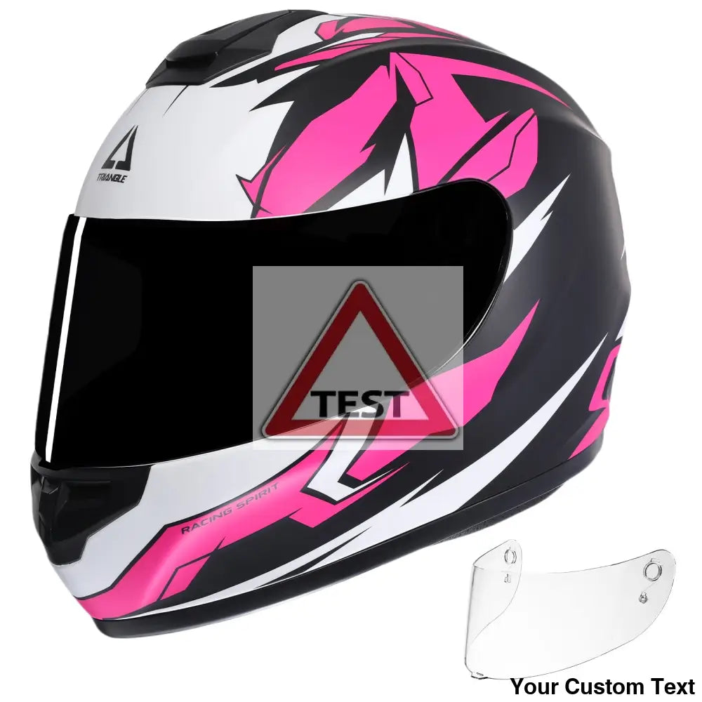 TRIANGLE Full Face Motorcycle Helmet with Tinted Visor for Men DOT Approved - Motorski
