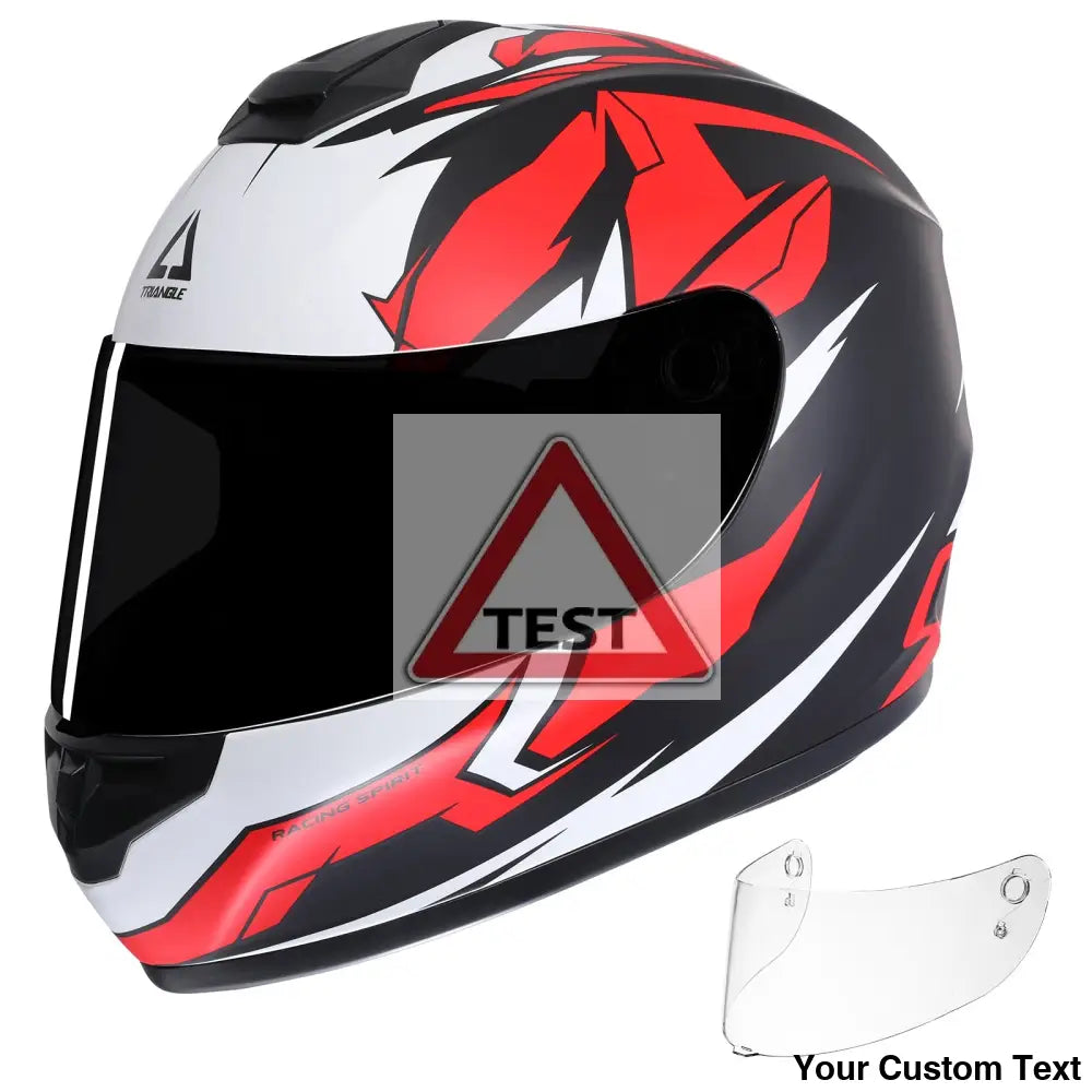 TRIANGLE Full Face Motorcycle Helmet with Tinted Visor for Men DOT Approved - Motorski