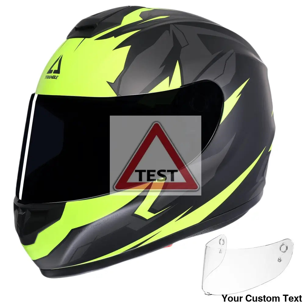 TRIANGLE Full Face Motorcycle Helmet with Tinted Visor for Men DOT Approved - Motorski